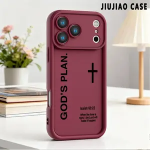 Phone case for iPhone 17 Pro Max 16 Plus 15 14 13 12 11 Air Plus GOD'S PLAN Pattern Advanced fashion gift Shockproof Silicone TPU Bumper Drop Protection Soft Cover