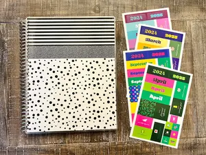 Glamorosa 2024 Budget Planner, Paycheck Planner, Cash Envelope System Planner, Full Size with Spiral and Custom Stickers