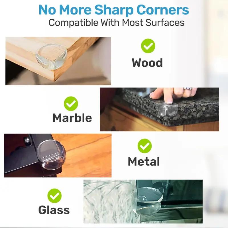 20PCS Soft Modern Self-Adhesive Furniture Edge Guards, Baby Proof Cushions for Coffee Tables, Desks, Dining Tables, Cabinets