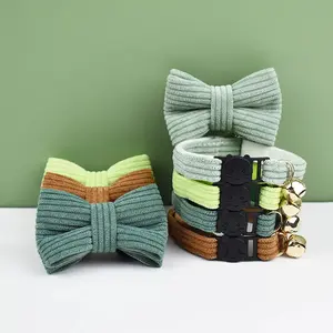 Bowknot Adjustable Wool Cat Collar