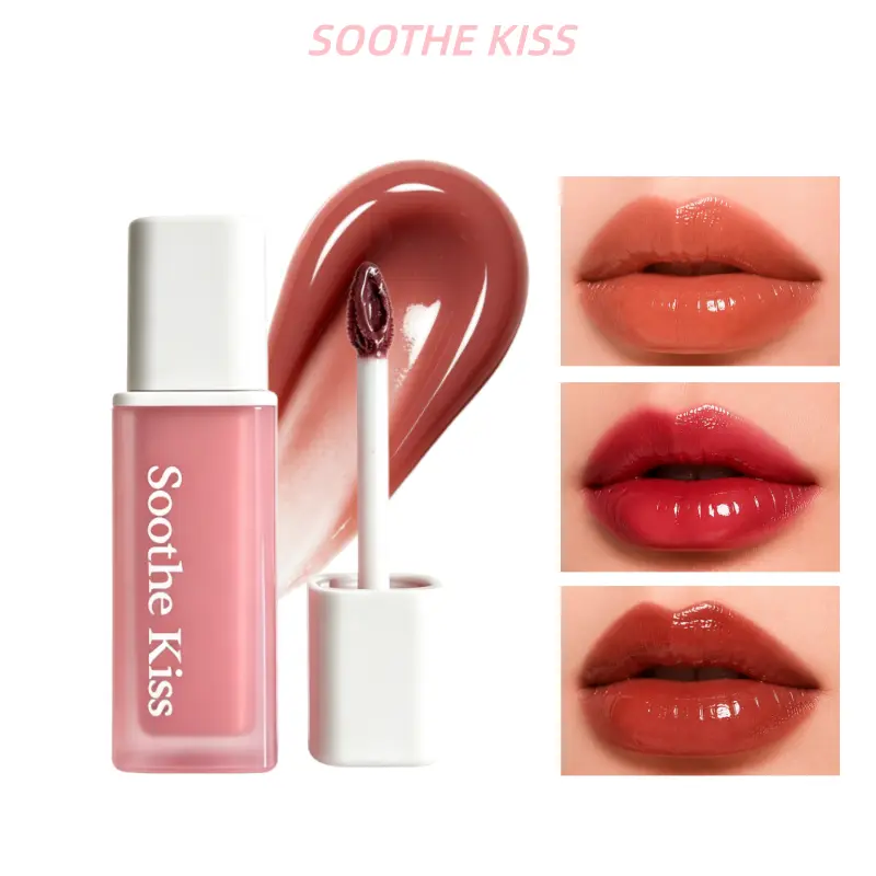 Soothe Kiss Juicy Fruit Glam Lip Tint | Water-Shine Gloss | Lightweight Hydrating Lip Tint | Non-Sticky High Shine | Long-Lasting Lip Color | 3g Lipgloss Lipstick