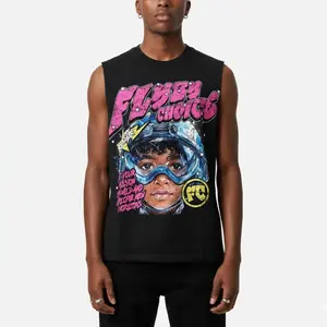 Sopula Studio Men's Fly By Choice Graphic Round Neck Casual Tank Top  100% Cotton  Daily Summer Wear Menswear