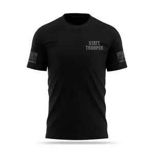 [STATE TROOPER] Cotton Blend Shirt [BLK/GRY]