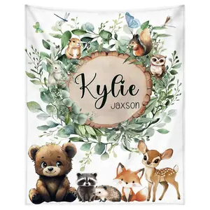 Custom Blanket for Boys Girls Personalized Blanket wiTH Name Customized  Gifts Soft Flannel Bed Throw Blanket