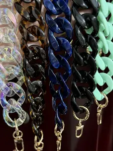 Multifunctional Acrylic Bag Strap, 45cm Adjustable Shoulder Chain, Random Print Design, Contemporary Style Accessory for All Seasons