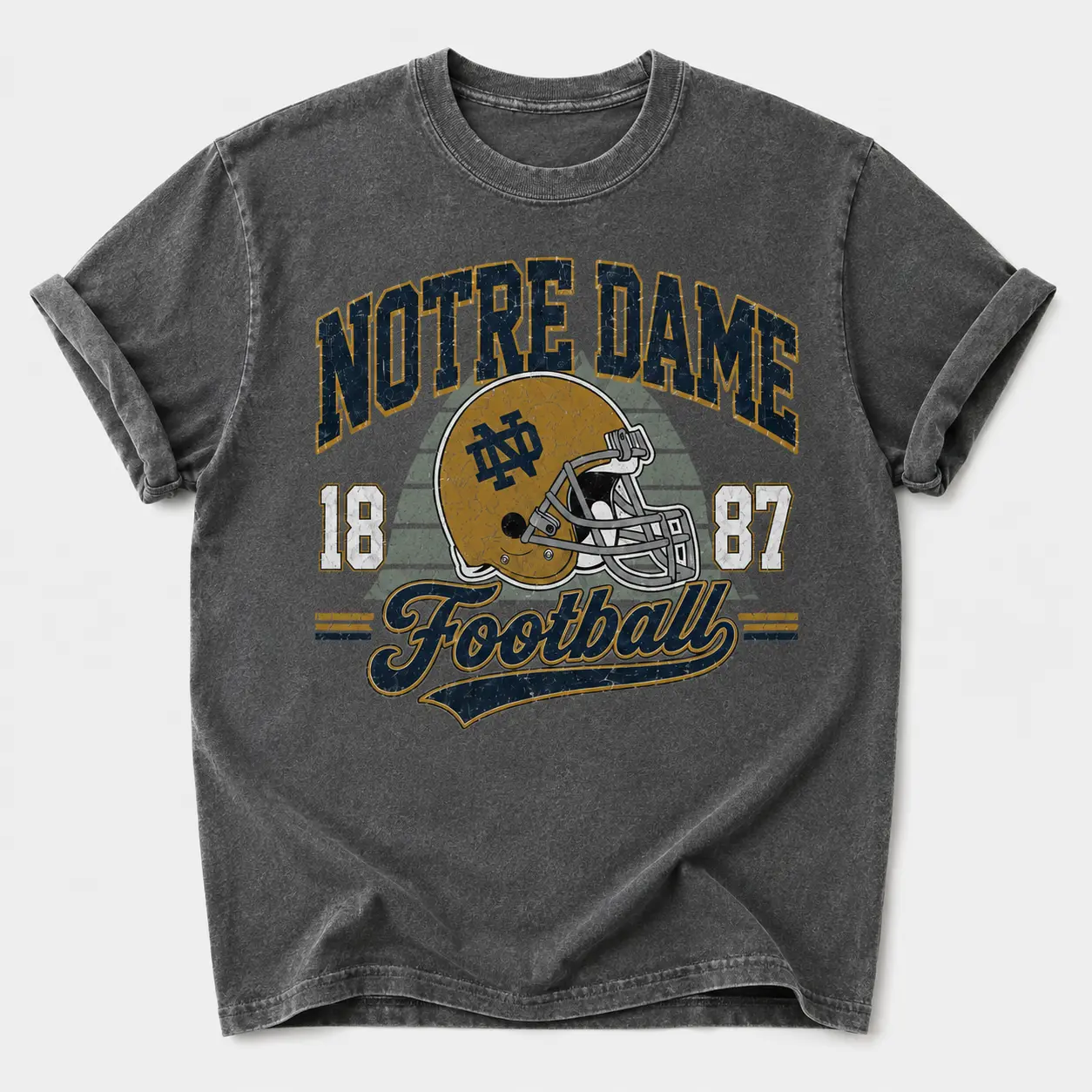 Comfort Colors Pepper Vintage Varsity T-Shirt – Distressed College Athletic Tee, Unisex Classic Fit Cotton Shirt, Retro Campus Style