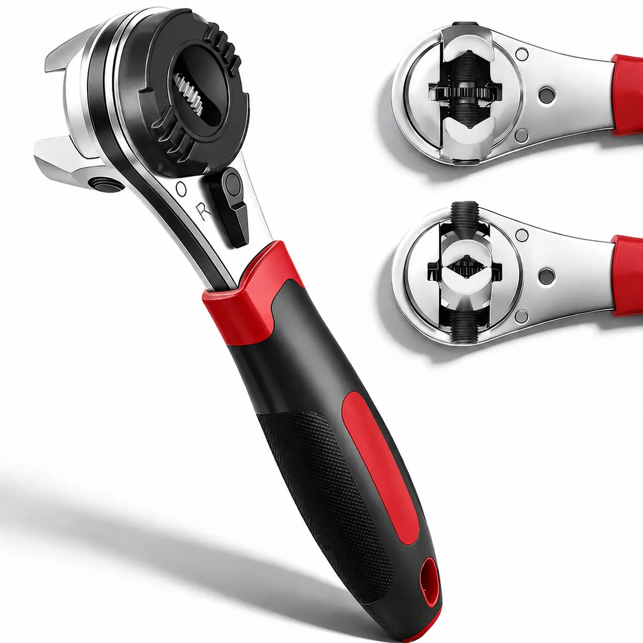 Universal Adjustable Ratchet Wrench 6-22mm - Self-Adjusting Spanner Tool with Anti-Slip Handle for Car Repair, Plumbing