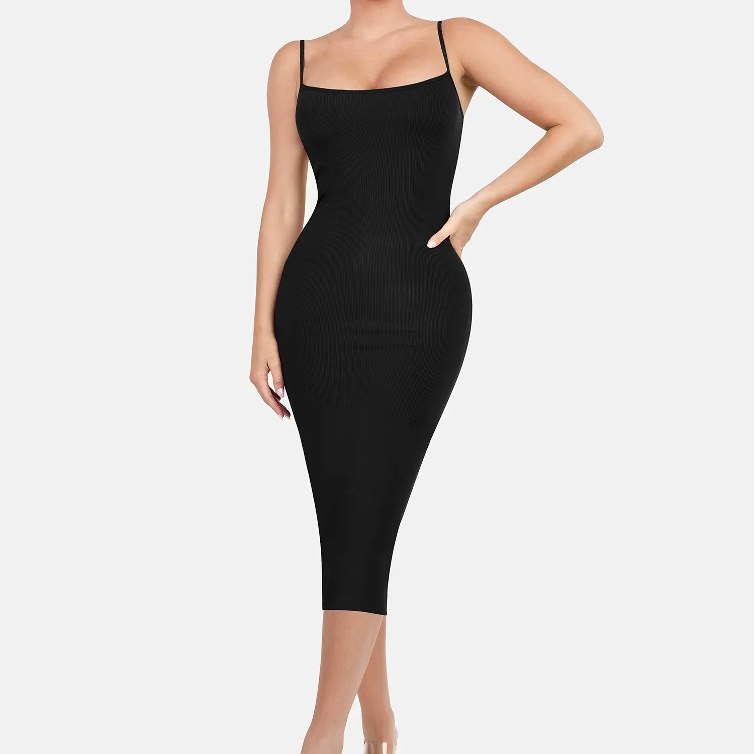 Midi Lounge Dress for woman-Black