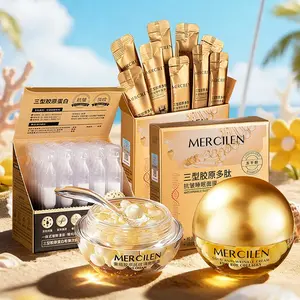 Mercilen Collagen Skincare Set, 5-Piece, Includes Serum, Cream, Eye Cream, Sleep Mask, Deep Moisturizing, Hydrating, Hydrate, Rejuvenating, Daily Face Care for Men & Women