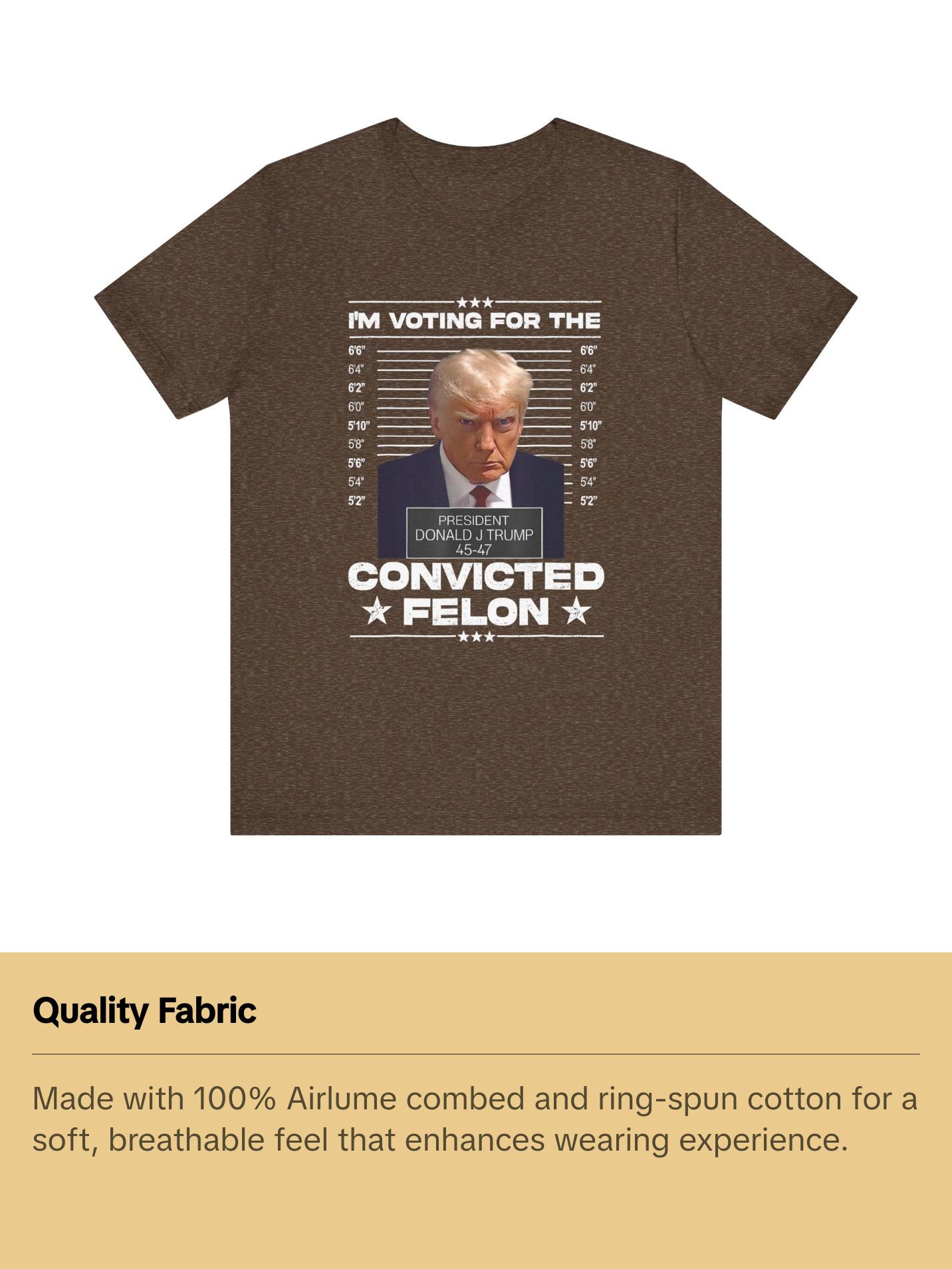 Trump - I'm Voting for the Convicted Felon - Trump24 - Unisex Jersey Short Sleeve Tee
