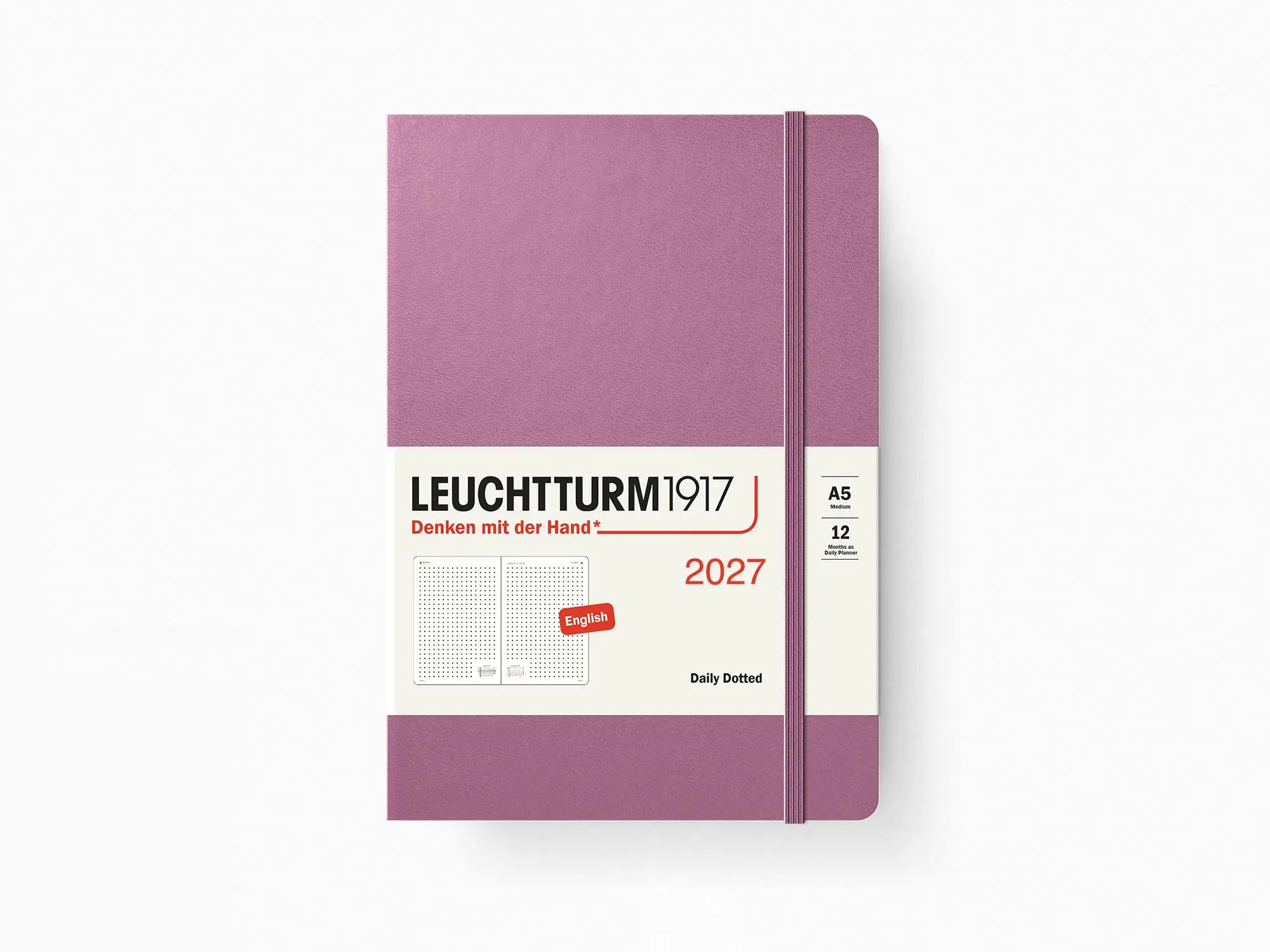 2027 Leuchtturm 1917 Daily Planner Dotted - DUSTY ROSE