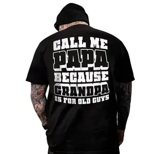 Call Me Papa T-Shirt, Funny Dad Graphic Tee Pure Cotton Casual Streetstyle Trendy Tops for Women for Men Perfect Gift