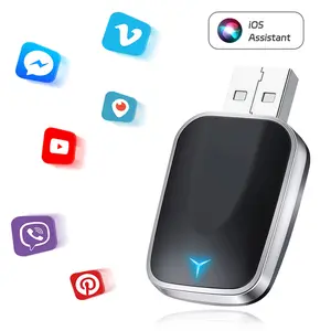 Wireless Carplay Car Adapter,Compatible with IOS & Android Auto system,Plug & Play,Free Call Wireless adapter Electronic Charger Carplay dongle,Carplay Converter,suitable for factory wired Carplay cars from 2016