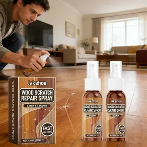 Floor Refinish Care Agent (120ML), Wooden Furniture, Floor Scratch Color Fill, Spray Renewal Brightener, 60ML X 2, Household
