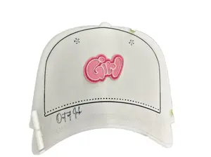 "Girl" Pink Bubble Letters Chenille Patch 2.5" x 1.5" Iron-On for Jackets Backpacks Hats Chenille Bold Bubble Lettering