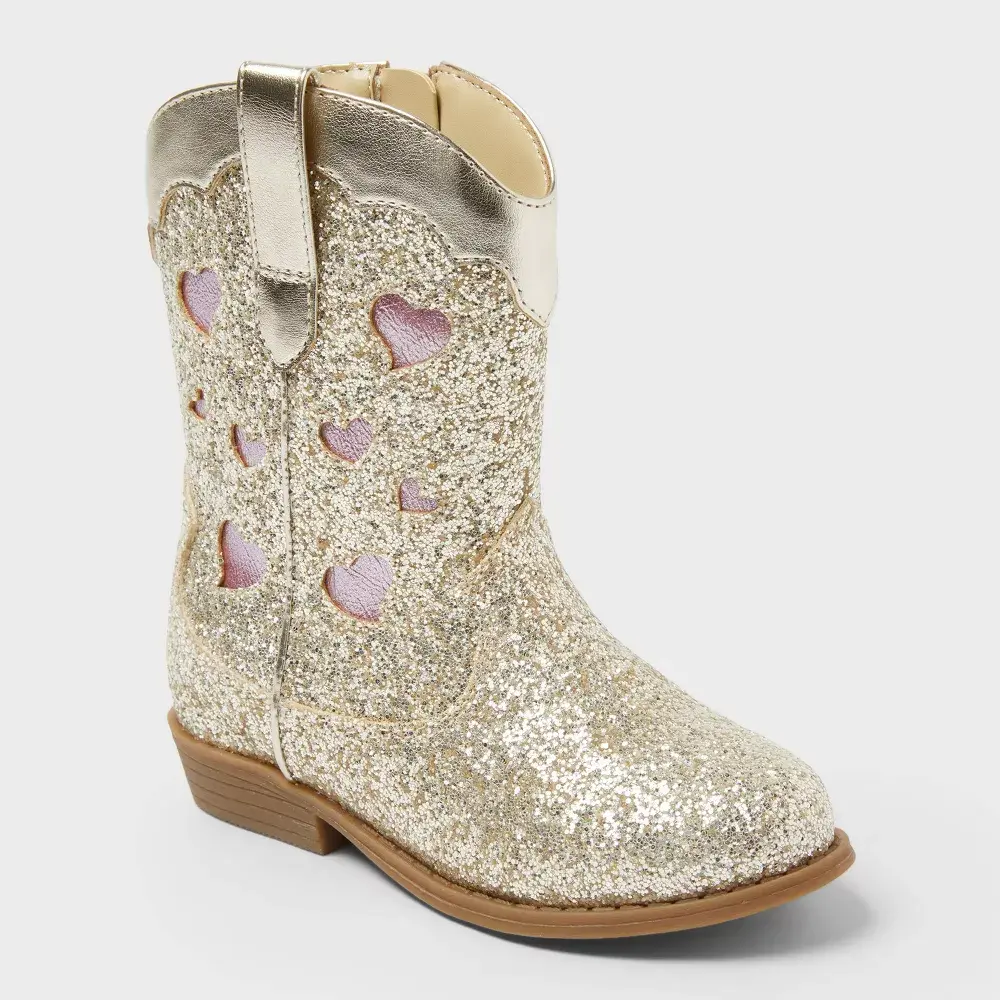 Toddler Dallas Glitter Western Boots - Cat & Jack Toddler Dallas Glitter Western Boots - Cat & Jack
