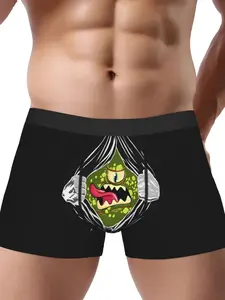 Creepy Monster Underwear Funny Monster Face Print Monster Jail Suitable for Novelty Costume Accessory Casual Wear Non Fabric Comfortable Fit Costume Outfit