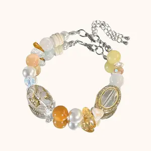 Amber Glow Bracelet: Radiate Warmth & Vitality, Golden Amber Gemstone Jewelry, Healing & Protection, Trendy Daily Decor & Birthday Gift, Crystals Jewelry