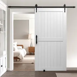 VEVOR Sliding Barn Door, 36x 84 inch, High - Strength MDF Panel, Barn Door with Hardware Kit, Water - Proof PVC Surface, Easy to Install, H - Frame, Smoothly and Quietly Sliding for Living Room, BathroomVEVOR Super Brand Day