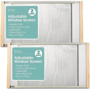 2-Pack Adjustable Horizontal Window Screen