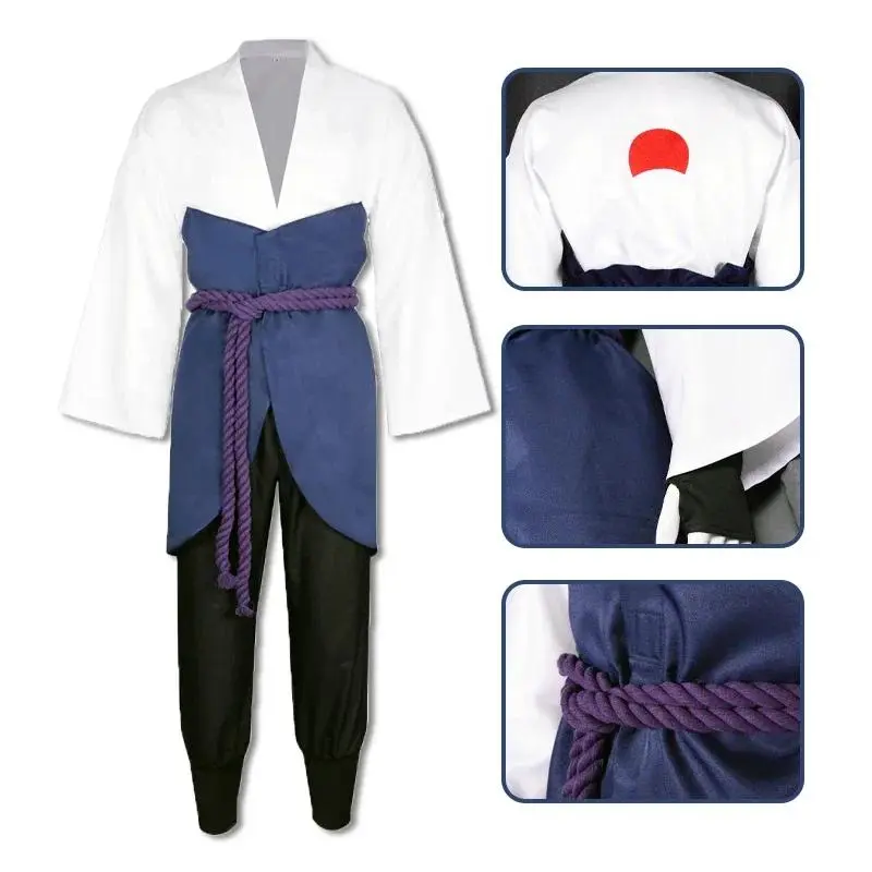 2025 Anime Uchiha Sasuke Menswear Cosplay Costume Suits for Comic Exhibitions, Halloween Parties (Adult Size)