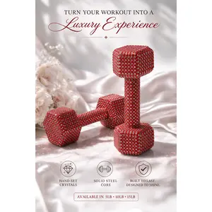 Ruby Red Crystal Dumbbell - Power in Red™ Crystal Dumbbells