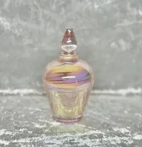 Pink Iridescent Glass Perfume Bottle