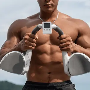 Plank Board Core Trainer with Timer - Plank Trainer Board with Smartphone Integration for Full Body Fitness while Playing Games, Watching Videos - Comfy EVA Surface, Anti-Slip Anti-Scratch Pads