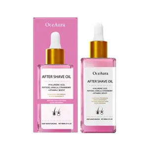 OceAura Strawberry Scent Hair Removal After Shave Care Oil Gentle Ingredients Moisturizing Nourishing Soothing Smooth Skin