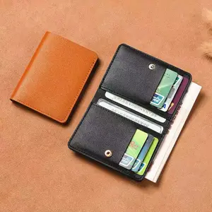 Light Thin Card Bag With Two Fold Buckle Small Wallet Portable Bank Card Driver's License Ultra Light And Thin Card Bag Wallet