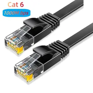 MIZIQIER CAT 6 Ethernet Cable, 1 Count 10Gbps Network Cable, Flat Design Fast Speed RJ45 Internet LAN Computer Solid Patch Cord for PS4/5, Xbox, Router, Modem, for PS5 Accessories