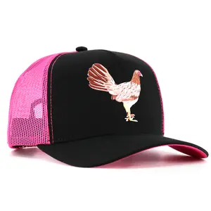 Mamá De Los Pollitos Black/Pink AVC hat
