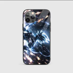 Dark Anime Warrior Phone Case, Shadow Fighter Silicone Armor Case, Shockproof Protective Cover