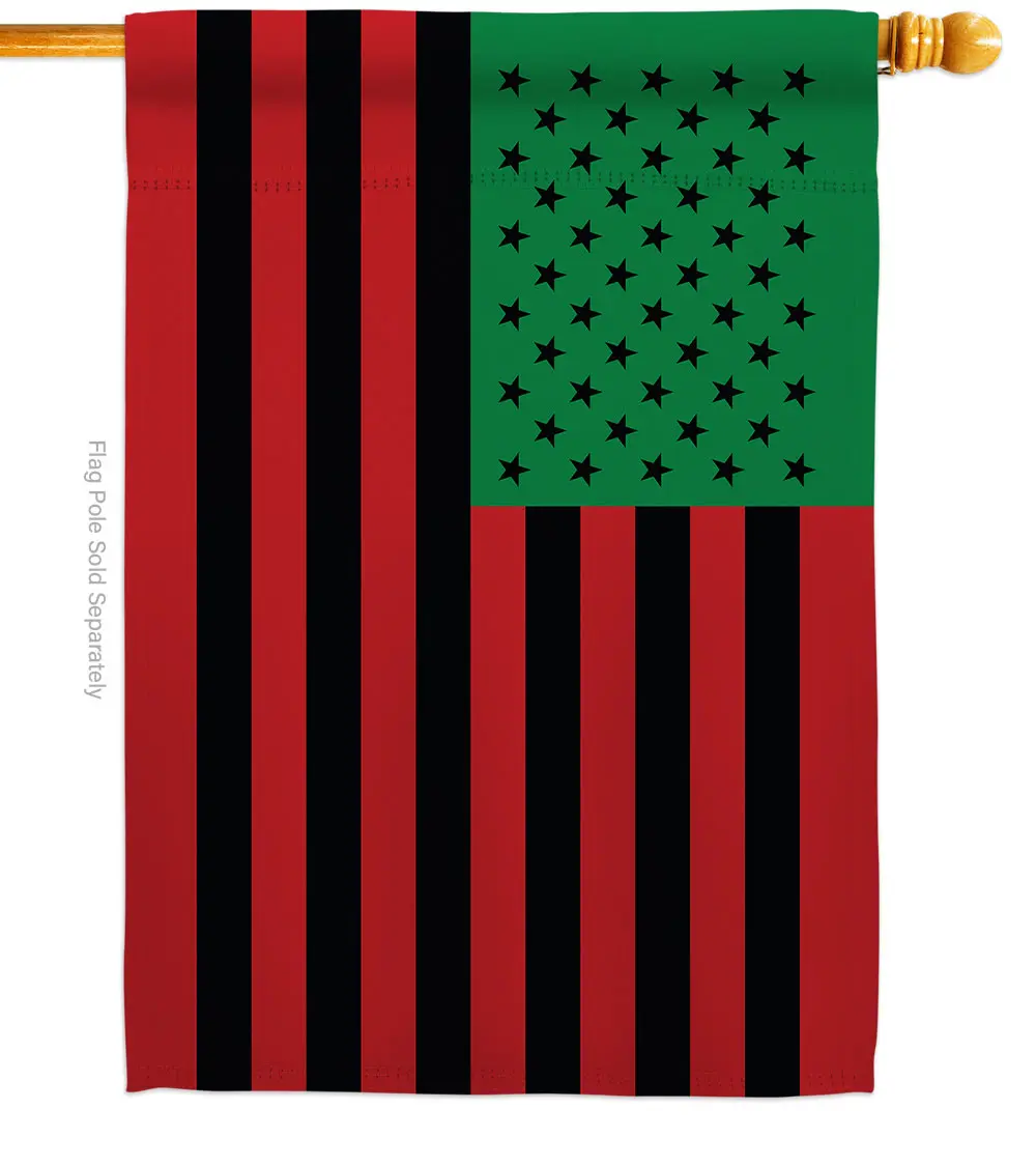28 x 40 in. African American Black History Juneteenth Double-Sided Decorative Horizontal House Flags - Decoration Banner Garden Yard Gift
