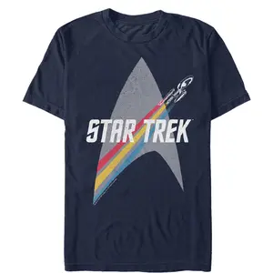 Men's Star Trek Enterprise Starfleet Rainbow Streak T-Shirt
