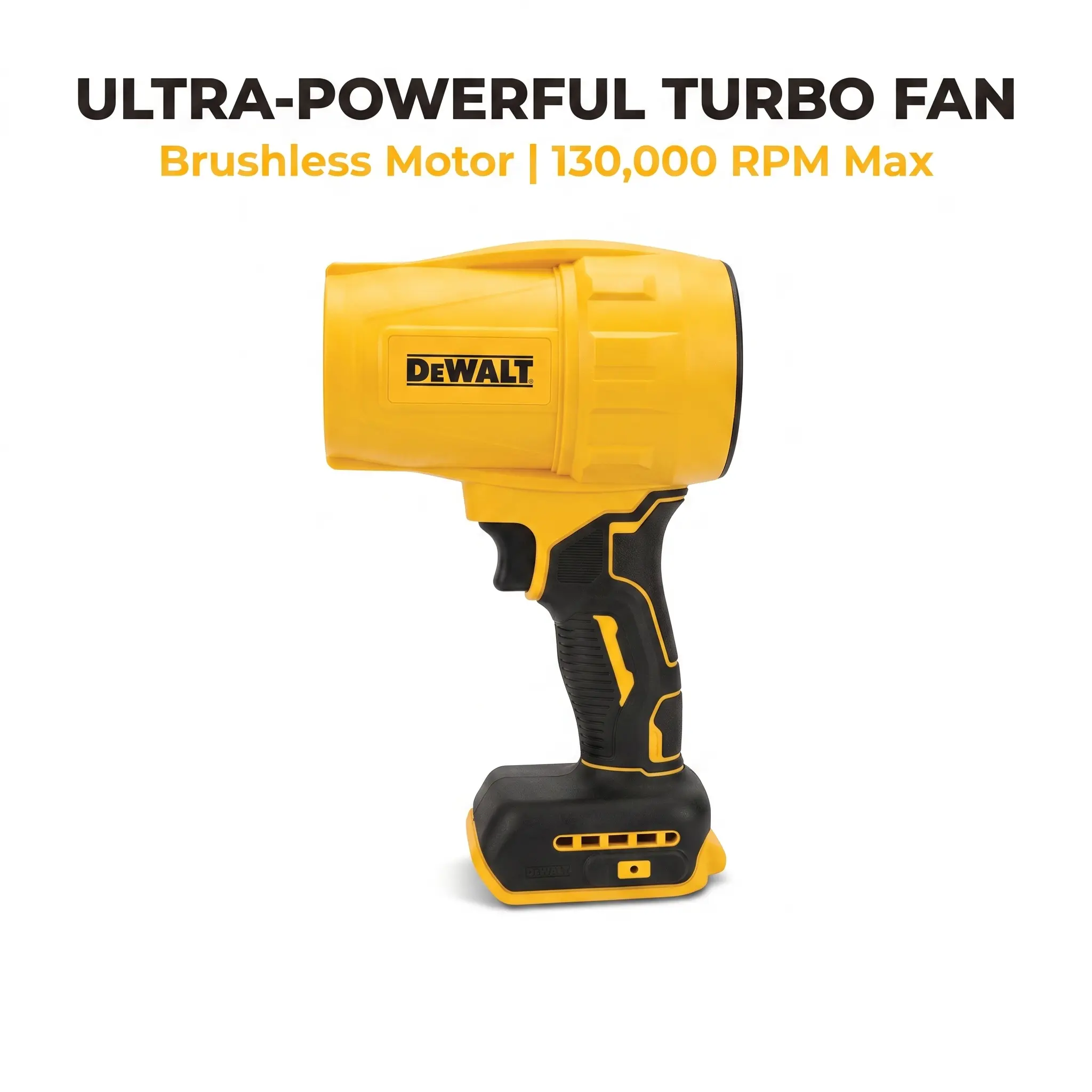 DEWALT Compact Handheld Blower Tool, 25000-30000 RPM Brushless Motor, Lightweight 0.8-1.2kg Body For Outdoor Indoor Blow Cleaning Tasks