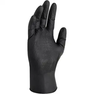 Kleenguard Industrial Grade Disposable Nitrile Cleaning Gloves, Size L, 6 mil Thick, 9.5 in Long, Black, Textured Non-Slip Grip, Static Dissipative, Powder-Free, Ambidextrous (49277)