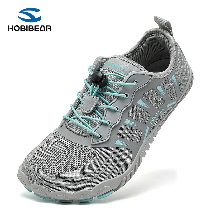 HOBIBEAR Barefoot Shoes Men Women Wide Toe Box Zero Drop Minimalist Training Unisex Casual Sneakers Footwear Athletic Rubber Dark Blue