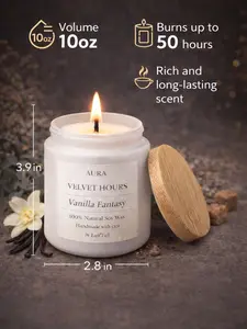 SALE NOW AURA SOY AROMA CANDLES 10oz Handmade 100% Natural Soy Wax, Scent Burns Up to 50 Hours Clean Long Lasting Perfect for Home Decor Relaxation Self Care Aromatherapy Cozy Atmosphere Gift Giving Autumn Fragrance Glass Room Decoration Minimalist Wick