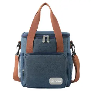 Unisex Insulated Lunch Bag, Large Capacity, Reusable, Foldable, Ideal for Work, Durable Design, Perfect for Daily Use, Zipper Lunch Bag