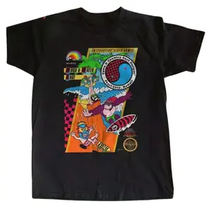 T & C Town and Country Surf Designs Retro Replica Video Game T-Shirt, Graphic tee, Game shirt, T Shirt for Men, video gaming t shirt
