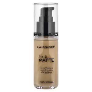 L.A. Colors Truly Matte Foundation, CLM353 Nude, 1.35 fl oz (40 ml)