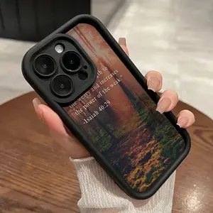 Isaiah Bible Verses Advanced fashion gift Case for iPhone 16 15 14 Pro Max 16E 13 12 11 XR XS Plus Shockproof Non Slip Military-Grade Protection Silicone Cover