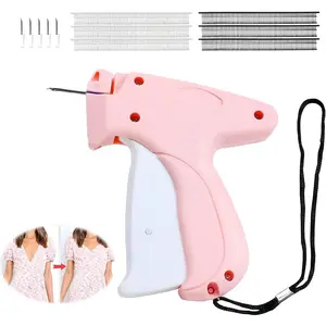 Fine Stitch Tagging Gun Kit for Clothes & Crafts: 5 Fine Needles + 1000pcs Micro Fasteners (500 Black/500 White) - Multifunctional Home Sewing Tool