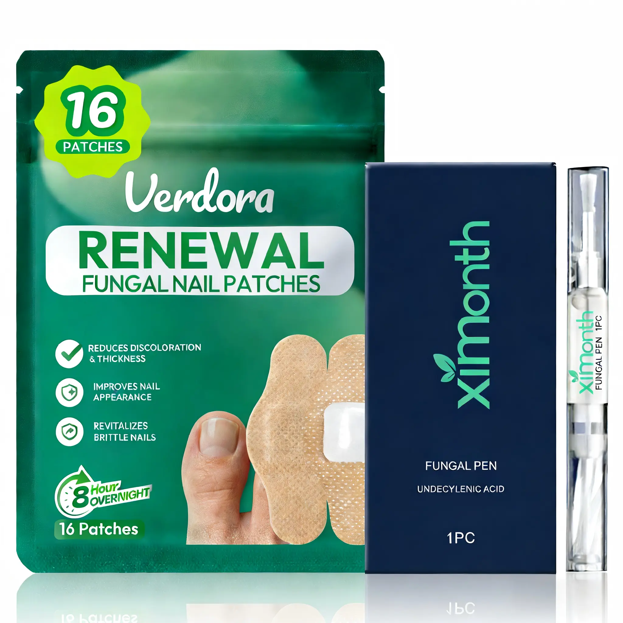 Fungal Nail Repair Patches, 8-Hour Overnight Tea Tree Nail Care Solution with Moisturizing Effects for Daily Maintenance, Moisturize