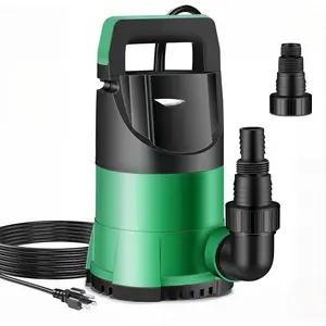 1  Sump Pump Submersible Water Pump 3981 GPH Portable Thermoplastic Electric Utility Pump for Swimming Pool Garden Basement Tub Pond Draining Remove Water Level Down to 0.3"