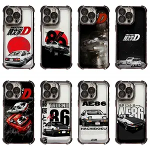 Anime Initial D Cool Car Patterns Classic Phone Case for IPhone 17 16 15 14 13 12 11 Pro Max Plus Air Anti Fall Protective Drop-proof Gift Unique Design
