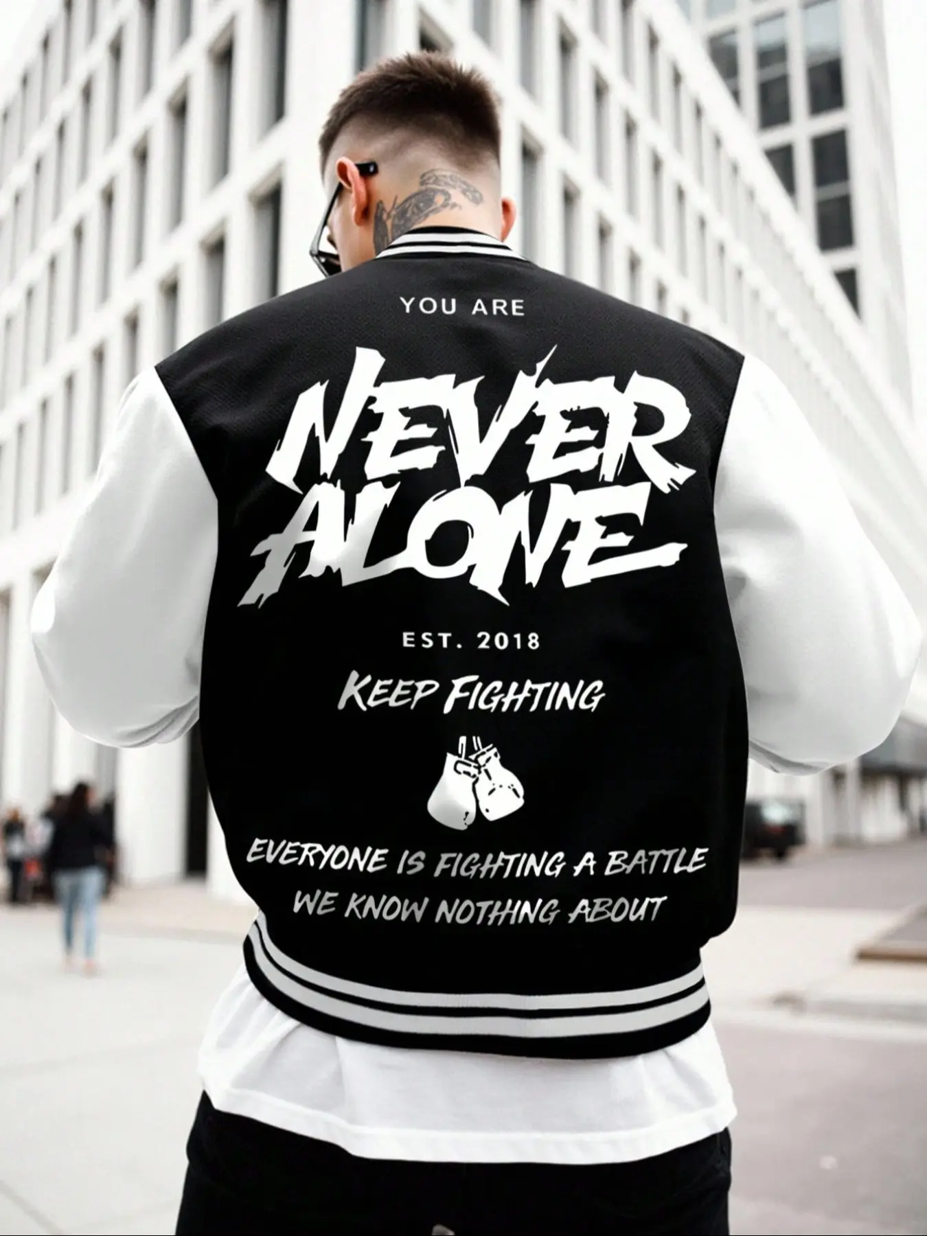 Men's Baseball Jacket Letter Pattern Casual Pilot Coat Lightweight Outerwear,Fall outfits,Long Sleeve Team Jacket for Fall & Winter