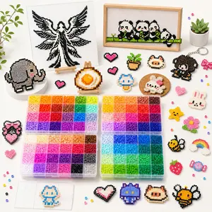 Ultimate DIY Fuse Beads Mega Set 50,000+ Pieces with Tools & Templates, Extra Refill Beads, Creative Pixel Art Craft Kit, Perfect Handmade Gift for Kids, Teens & Adults