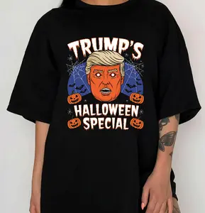 Tricks or Trump 2024 Halloween Shirt Political Witch Hunt Trumpkin Election Tshirt Trick Treat Make Halloween Great Again USA
